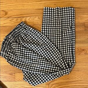 Women’s Black & White Gingham Casual Pants